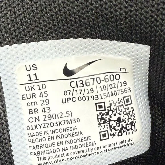 Nike Air Max 95 Utility Villain Red athletic sneaker shoes men's size 11 - Picture 7 of 8